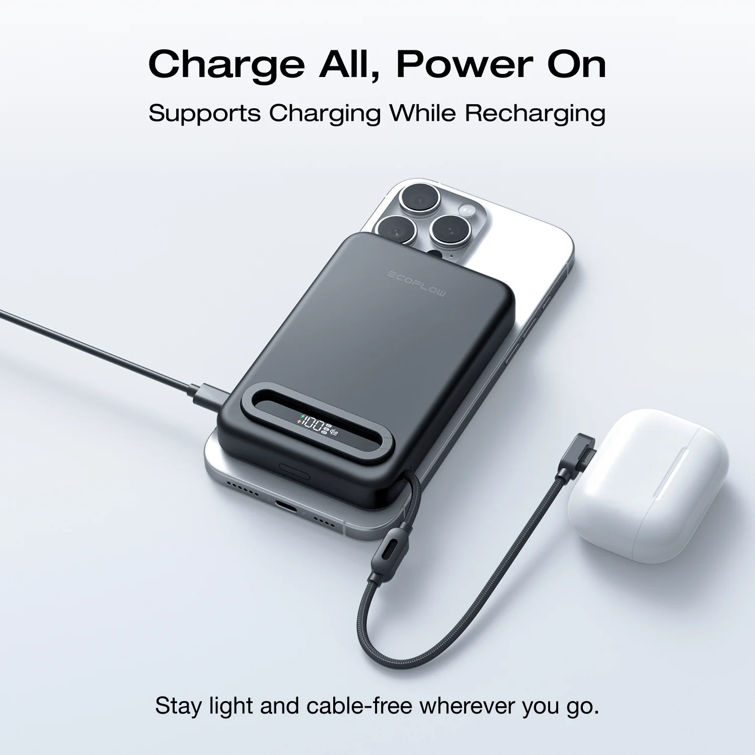 EcoFlow RAPID Mag Qi2.2 Magnetic Power Bank (10,000mAh, 25W, Built-in USB-C Cable) - Image 8